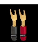 Набір конекторів AUDIOQUEST spc SureGrip300 Spade Gold set of 4