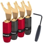 Набір конекторів AUDIOQUEST spc SureGrip300 Spade Gold set of 4 Набір конекторів AUDIOQUEST spc SureGrip300 Spade Gold set of 4