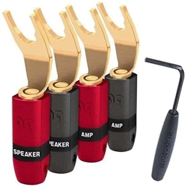 Набір конекторів AUDIOQUEST spc SureGrip300 Spade Gold set of 4