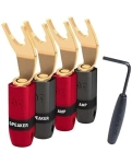 Набір конекторів AUDIOQUEST spc SureGrip300 Spade Gold set of 4