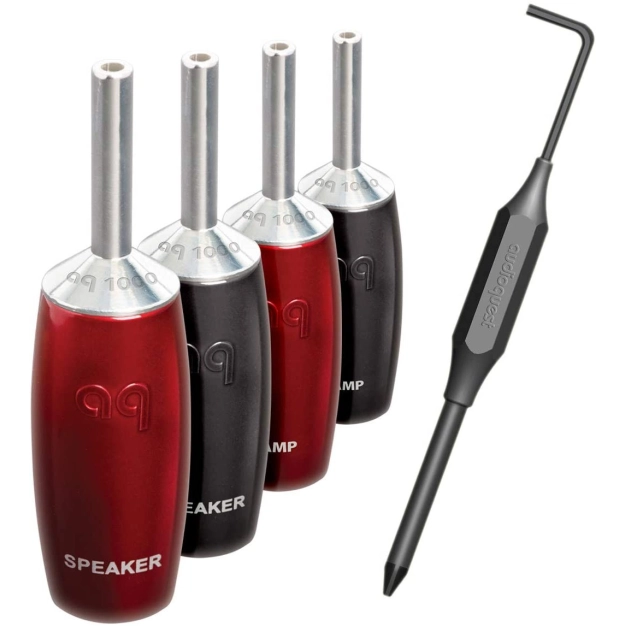 Набір конекторів AUDIOQUEST spc 1000 Series Banana Silver set of 6 Набір конекторів AUDIOQUEST spc 1000 Series Banana Silver set of 6