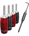 AUDIOQUEST spc 1000 Series Banana Silver set of 6 connectors