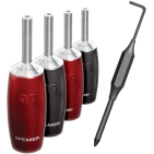Набір конекторів AUDIOQUEST spc 1000 Series Banana Silver set of 4 Набір конекторів AUDIOQUEST spc 1000 Series Banana Silver set of 4
