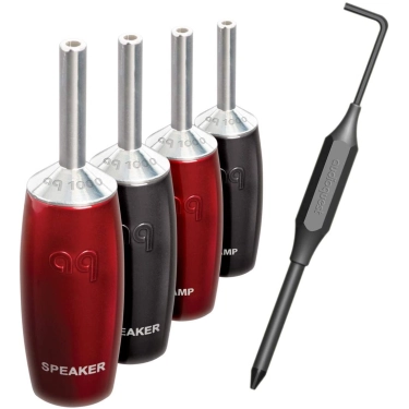 Набір конекторів AUDIOQUEST spc 1000 Series Banana Silver set of 4