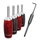 Набір конекторів AUDIOQUEST spc 507 Series Banana Gold set of 4 Набір конекторів AUDIOQUEST spc 507 Series Banana Gold set of 4