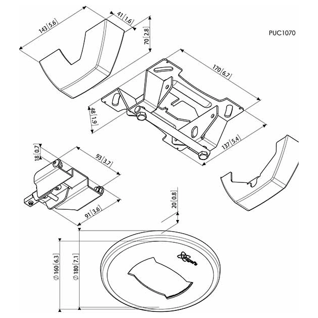 Стельовий монтажний елемент Vogel's Prof PUC1070