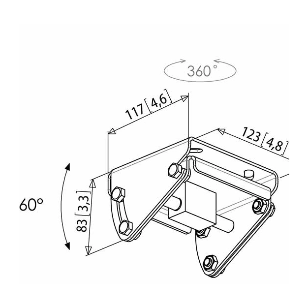 Стельовий монтажний елемент Vogel's Prof PUC1080 Стельовий монтажний елемент Vogel's Prof PUC1080