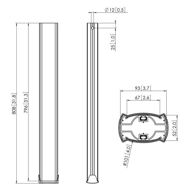 Додаткова труба Vogel's Prof PUC2508 Додаткова труба Vogel's Prof PUC2508