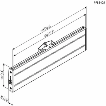 Адаптер Vogel's Prof для LCD горизонтальний елемент PFB3405 Silver