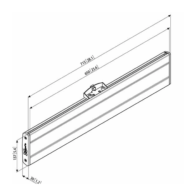 Адаптер Vogel's Prof для LCD горизонтальний елемент PFB3407 Silver