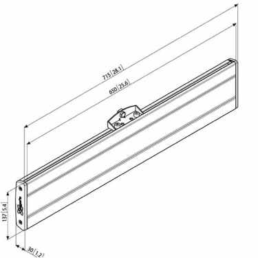 Адаптер Vogel's Prof для LCD горизонтальний елемент PFB3407 Silver