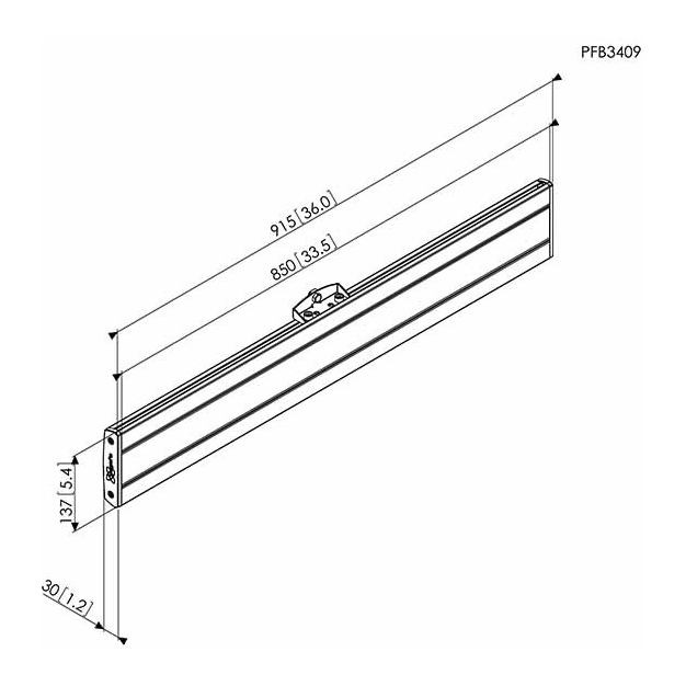 Адаптер Vogel's Prof для LCD горизонтальний елемент PFB3409 Silver