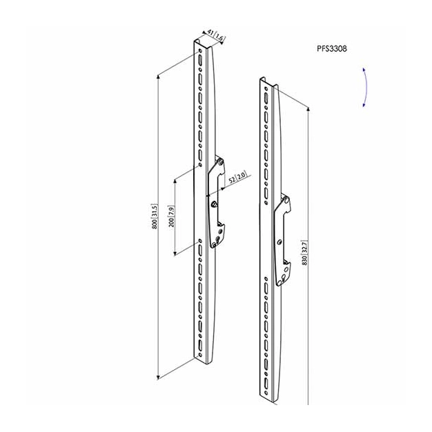 Адаптер Vogel's Prof для LCD вертикальний елемент PFS3308