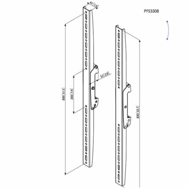 Адаптер Vogel's Prof для LCD вертикальний елемент PFS3308