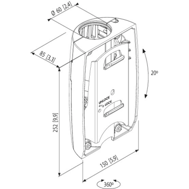 Поворотний елемент Vogel's Prof PFA9001 Silver