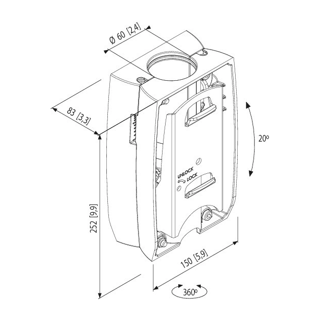 Поворотний елемент Vogel's Prof PFA9002 Silver