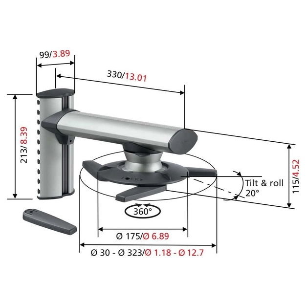Настінний кронштейн Vogel's Prof EPW6565 Silver Настінний кронштейн Vogel's Prof EPW6565 Silver