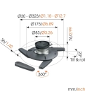 Кронштейн потолочный Vogel's Prof EPC6545