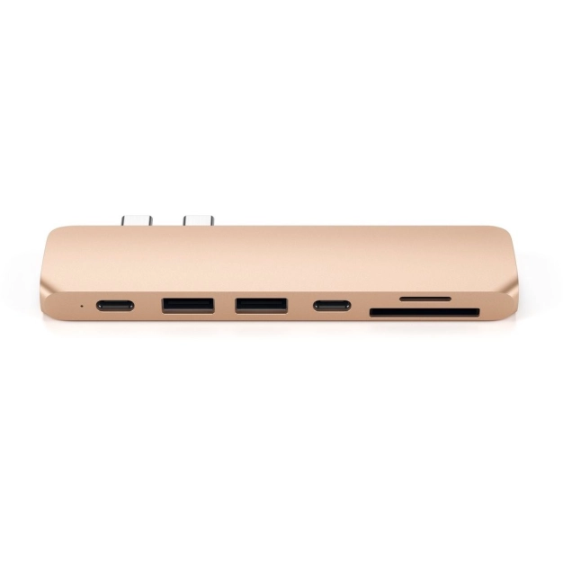 Адаптер Satechi Aluminum Type-C Pro Hub Adapter Gold (ST-CMBPG)