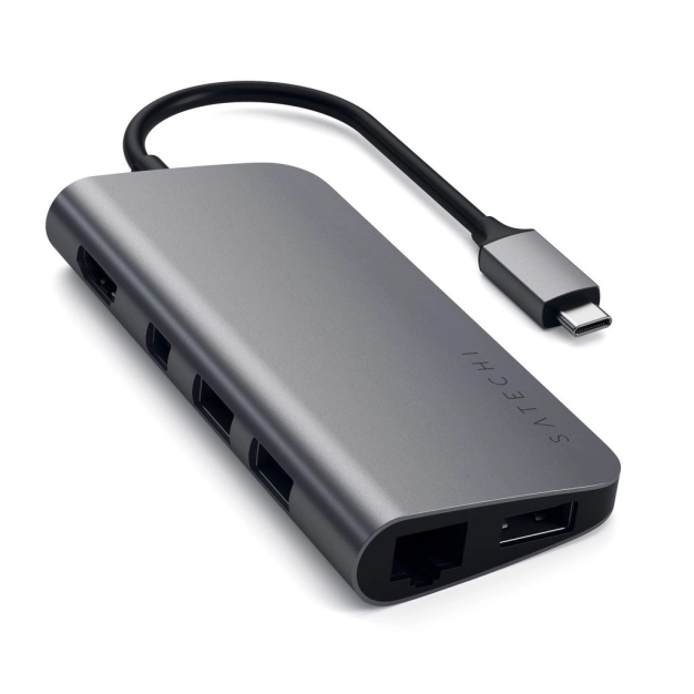 Адаптер Satechi Aluminum Type-C Multimedia Adapter Space Gray (ST-TCMM8PAM)