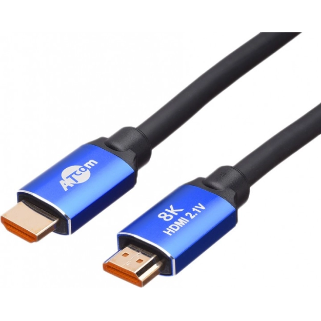 Кабель ATcom HDMI-HDMI VER2.1, Real 8K 48Gbps, 8K@60Hz /4K@120Hz, 2 метра