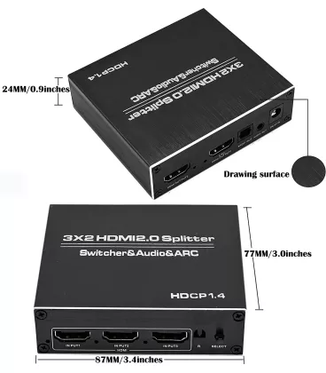 3x2 HDMI спліттер AirBase OZQ8