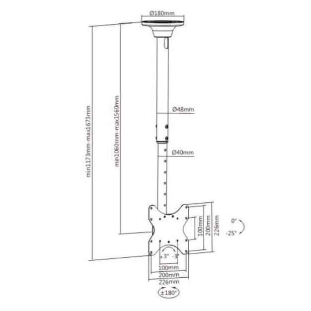 Кронштейн ITECHmount Celb-52L Black Кронштейн ITECHmount Celb-52L Black