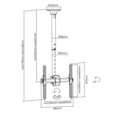 Кронштейн ITECHmount Celb-54S Black