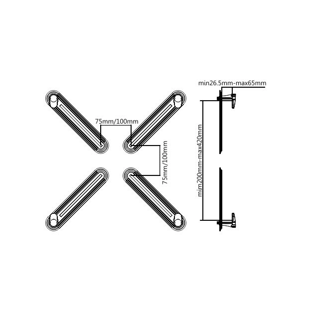 Кронштейн ITECHmount ADPU-1 Black Кронштейн ITECHmount ADPU-1 Black