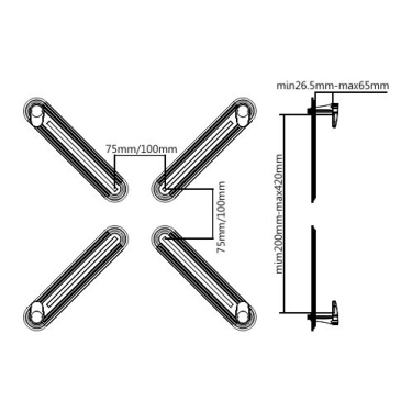 Кронштейн ITECHmount ADPU-1 Black