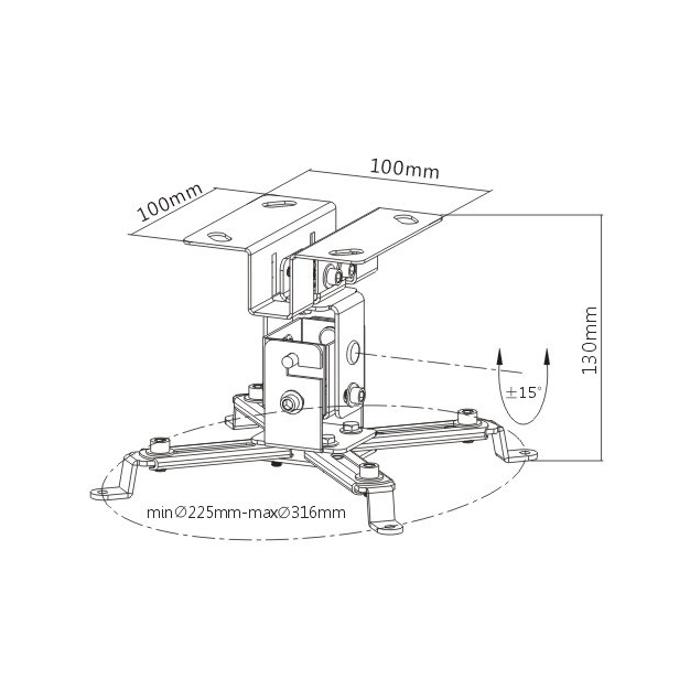 Кронштейн Brateck PRB-2S Silver