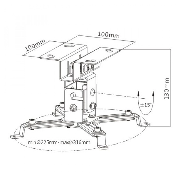 Кронштейн Brateck PRB-2S Black