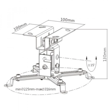 Кронштейн Brateck PRB-2S Black