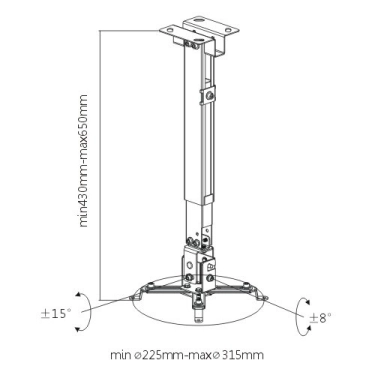 Кронштейн Brateck PRB-2G Grey