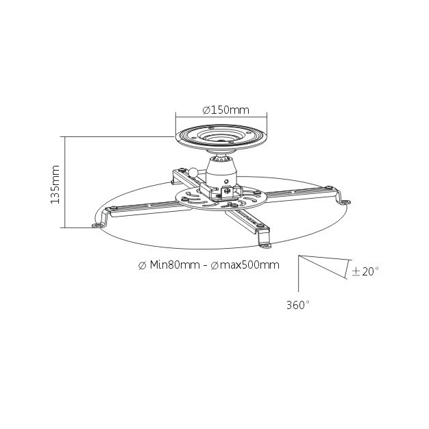 Кронштейн Brateck PRB-16-04F White