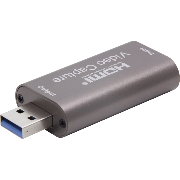 Обладнання відеозахоплення AirBase HD-VC20-60 HDMI TO USB 3.0 Video capture Grey