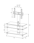 Стійка під телевізор Sonorous NEO 953-B-SLV