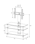 TV Stand Sonorous NEO 953-B-SLV