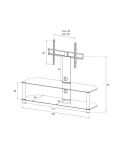 TV stand Sonorous NEO 130-С-SLV