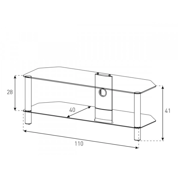 Стійка під телевізор Sonorous NEO 2110-B-HBLK