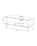 Стійка під телевізор Sonorous NEO 2130-С-SLV