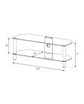 Стійка під телевізор Sonorous NEO 2130-В-SLV