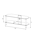 TV Stand Sonorous NEO 2130-B-SLV
