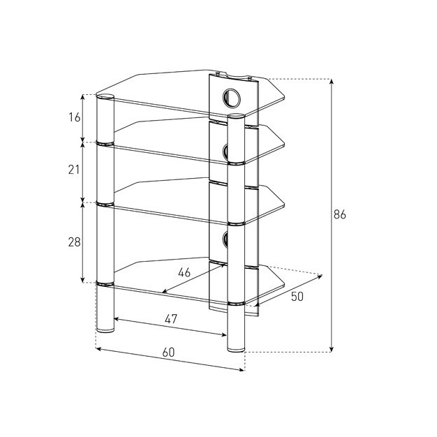 Стійка під Hi-Fi компоненти Sonorous RX 2140-B-HBLK