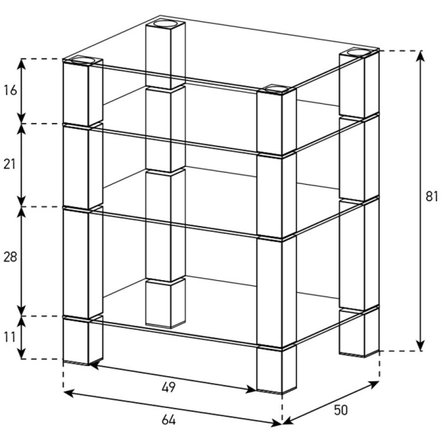 Стійка під Hi-Fi компоненти Sonorous RX 5040-B-INX