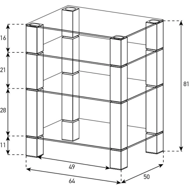 Стійка під Hi-Fi компоненти Sonorous RX 5040-B-HBLK
