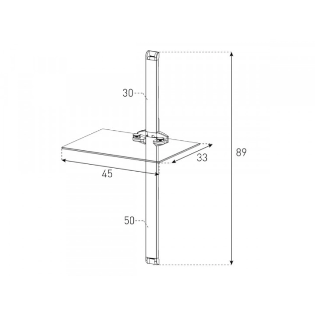 Полиця під телевізор Sonorous PLASMA PL 2610-B-SLV