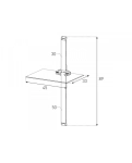 TV shelf Sonorous PLASMA PL 2610-B-SLV