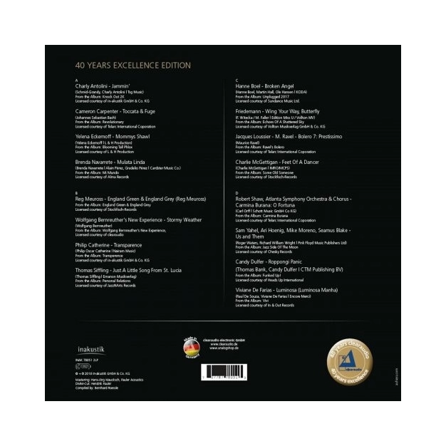 Вініловий диск 2LP Clearaudio - 40 Years Excellence Edition