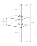 Полка под телевизор Sonorous PLASMA PL 2620-B-SLV